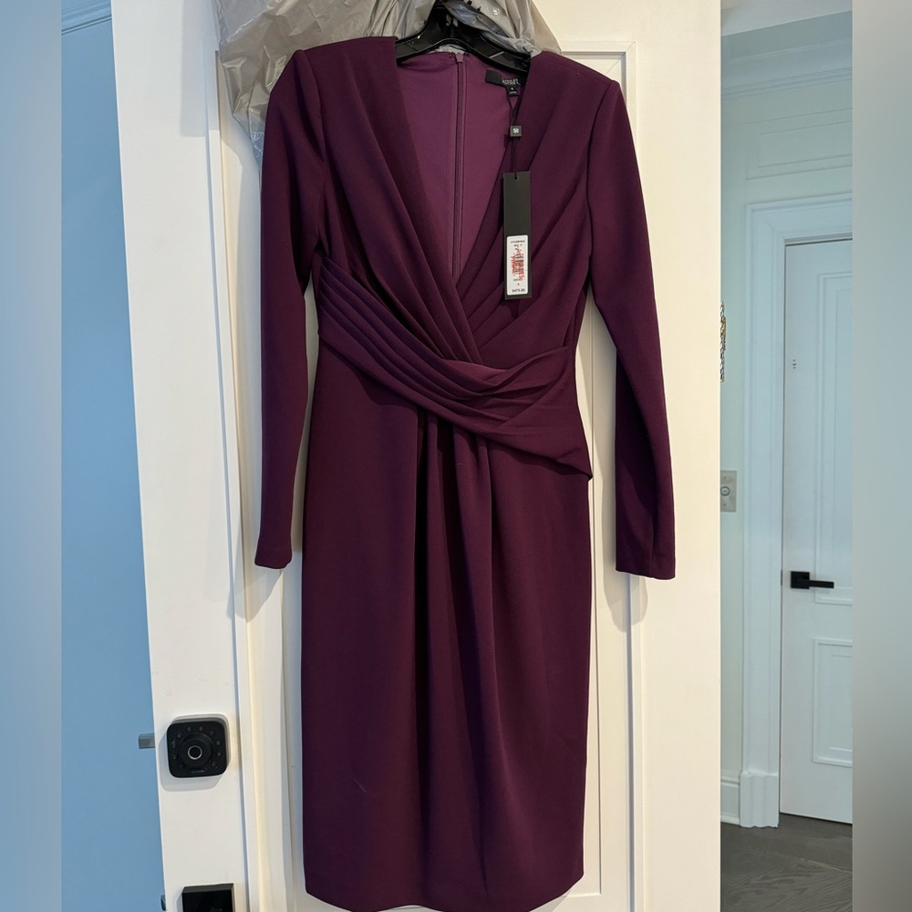 Badgley Mishka Wrap Long Sleeve Dress